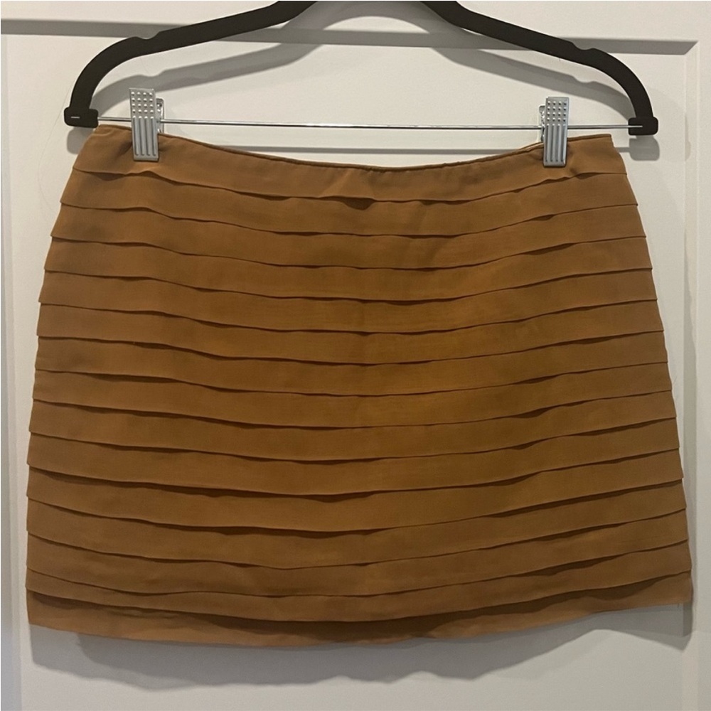 Lush Brown /Tan Layered Mini Skirt